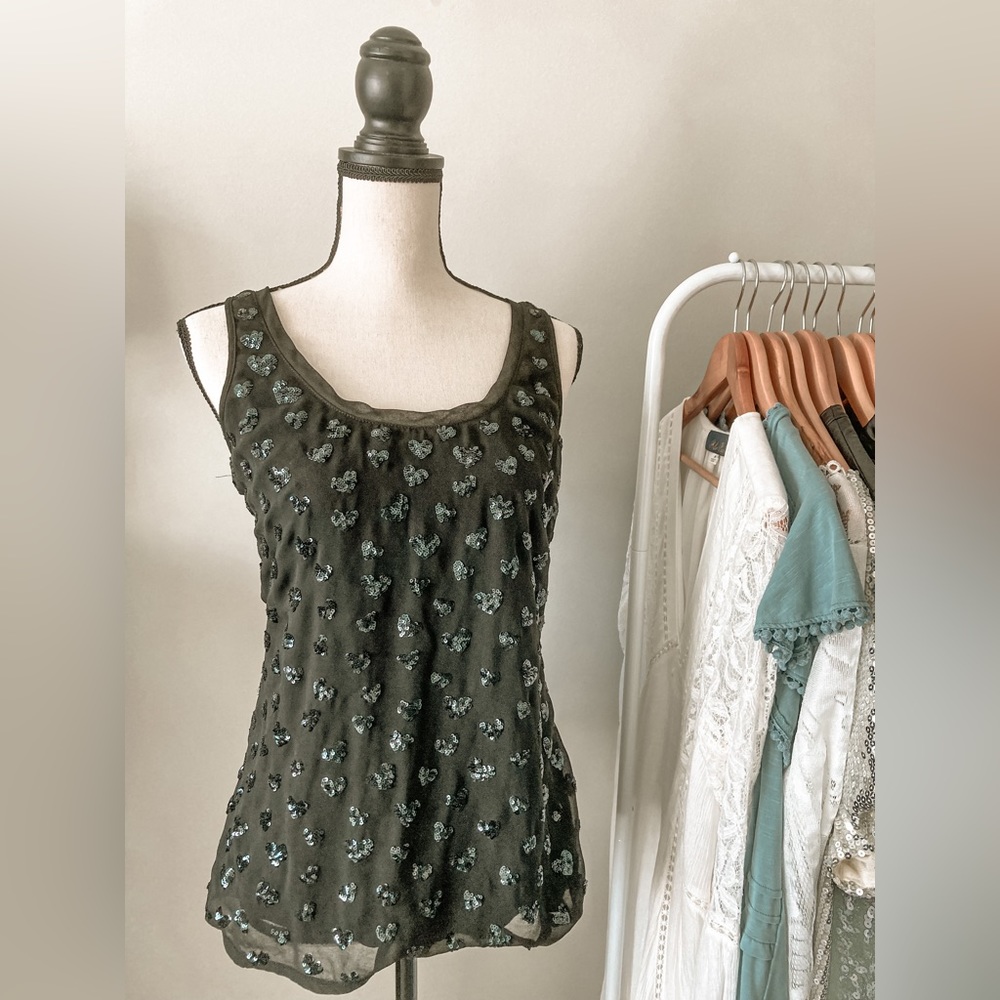 Sequin heart tank